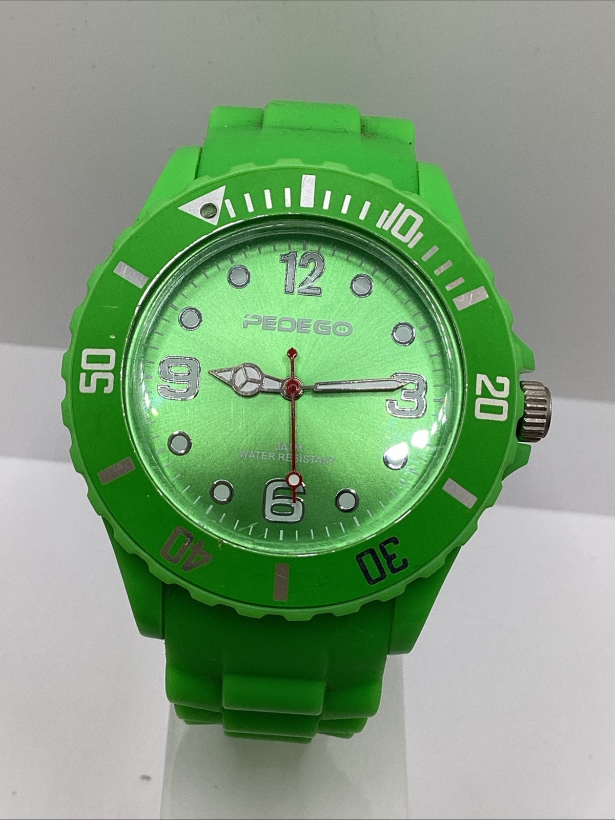 Pedego Green Tone Rotating Bezel Fashion Watch New Battery